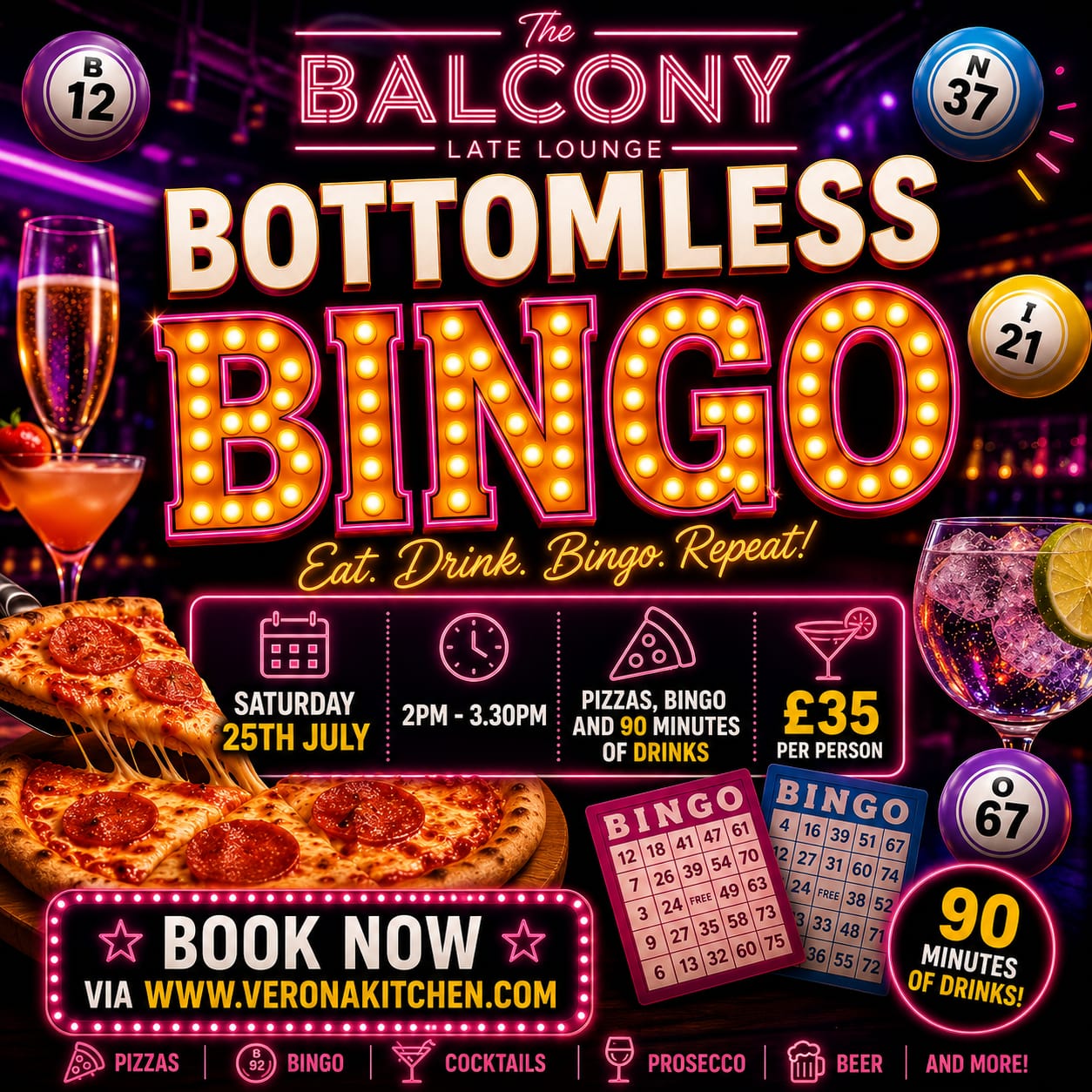 Bottomless Bingo Brunch at The Balcony — Saturday 25th July 2026, £35 per person