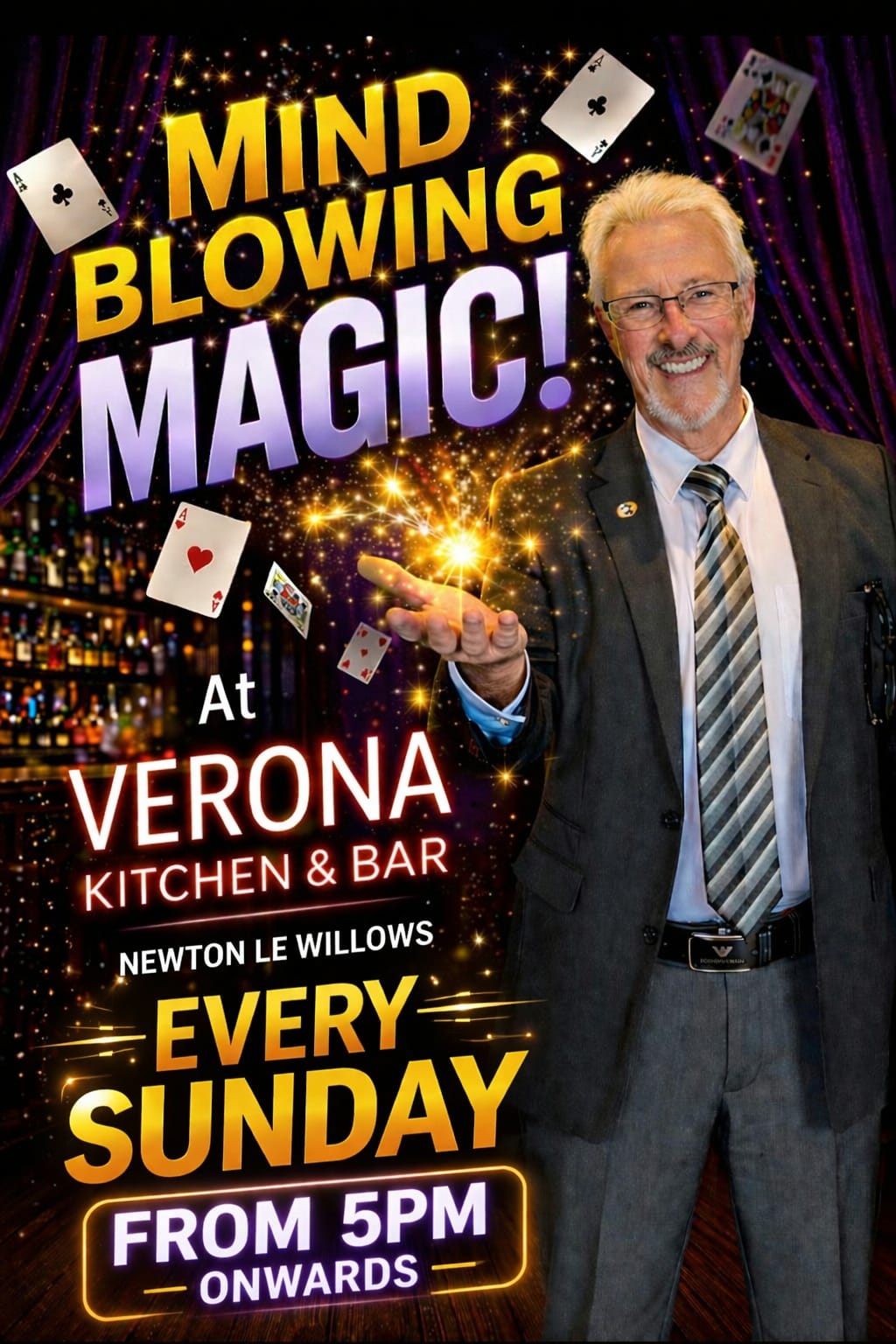 Mind Blowing Magic at Verona Kitchen & Bar — Every Sunday from 5pm